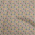 thumbnail image 1 of oneOone Polyester Spandex Light Brown Fabric Colorful Dinosaur Cartoon Craft Projects Decor Fabric Printed By The Yard 56 Inch Wide, 1 of 5