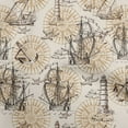 thumbnail image 1 of oneOone Polyester Spandex Light Brown Fabric Nautical Prints Sewing Material Print Fabric By The Yard 56 Inch Wide, 1 of 4