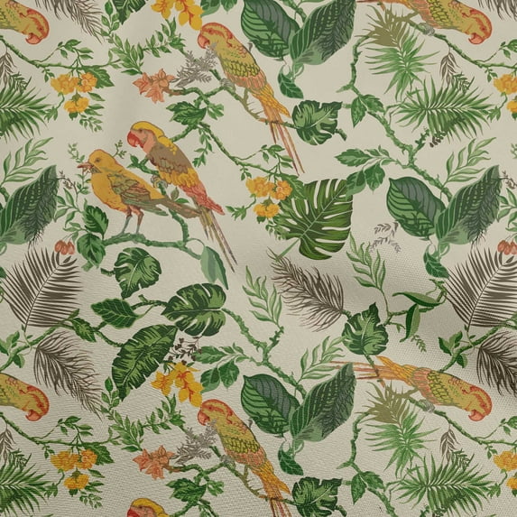 oneOone Polyester Spandex Light Brown2 Fabric Asian Tropical Fabric For Sewing Printed Craft Fabric By The Yard 56 Inch Wide