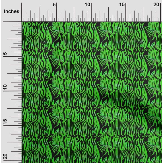 oneOone Polyester Spandex Light Green Fabric Animal Skin Sewing Material Print Fabric By The Yard 56 Inch Wide-FUU