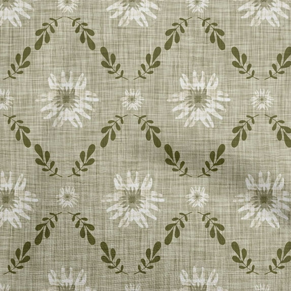 oneOone Polyester Spandex Light Green Fabric Floral Dress Material Fabric Print Fabric By The Yard 56 Inch Wide
