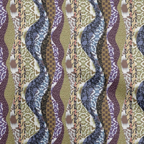 oneOone Polyester Spandex Light Green Fabric Floral Fabric For Sewing Printed Craft Fabric By The Yard 56 Inch Wide