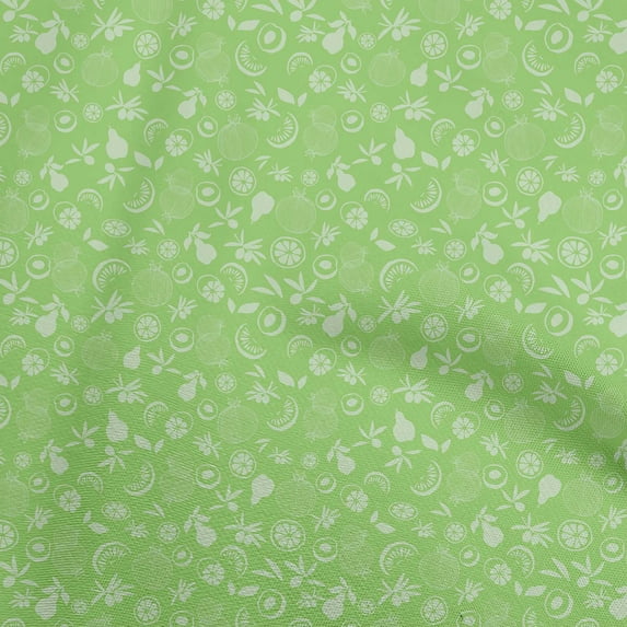 oneOone Polyester Spandex Light Green Fabric Fruit Melon With Pomegrante Diy Clothing Quilting Fabric Print Fabric By Yard 56 Inch Wide