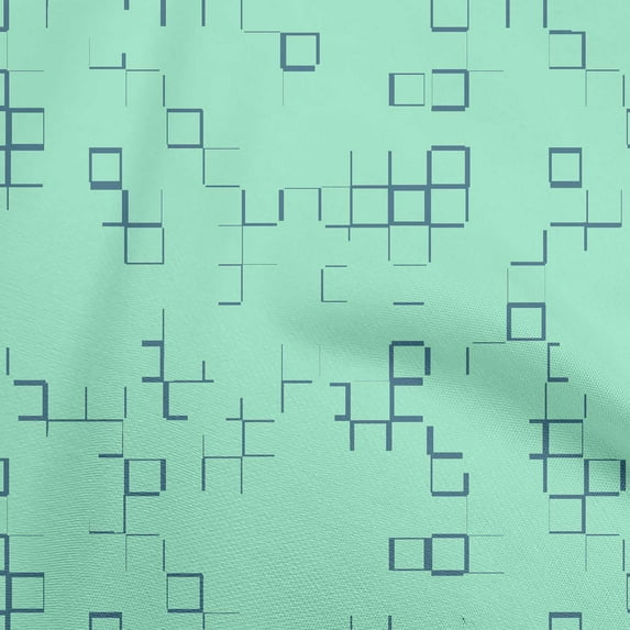 oneOone Polyester Spandex Light Mint Green Fabric Geometric Craft Projects Decor Fabric Printed By The Yard 56 Inch Wide
