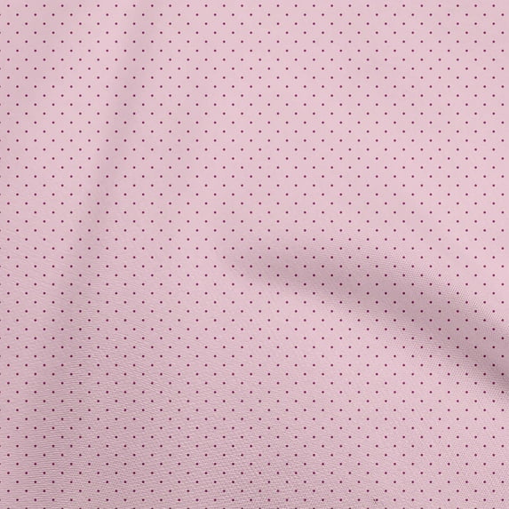 oneOone Polyester Spandex Light Pink Fabric Dot Diy Clothing Quilting Fabric Print Fabric By Yard 56 Inch Wide