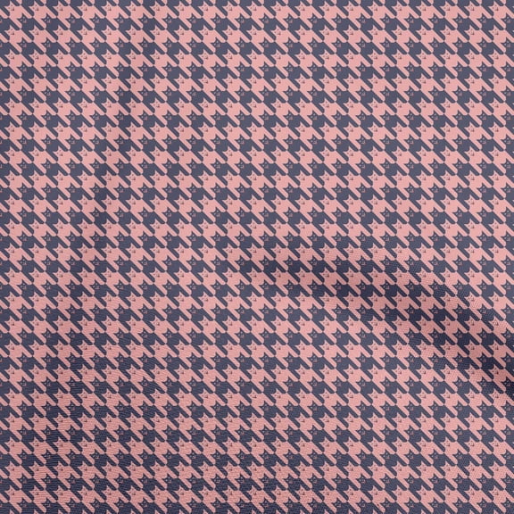 oneOone Polyester Spandex Light Pink Fabric Houndstooth Craft Projects Decor Fabric Printed By The Yard 56 Inch Wide