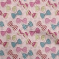 thumbnail image 1 of oneOone Polyester Spandex Light Pink Fabric Kids Bow Tie Quilting Supplies Print Sewing Fabric By The Yard 56 Inch Wide, 1 of 4
