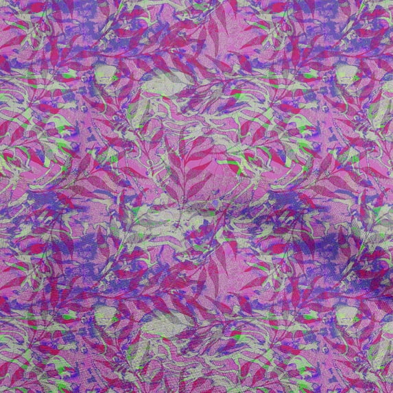 oneOone Polyester Spandex Lime Green Fabric Leaves Diy Clothing Quilting Fabric Print Fabric By Yard 56 Inch Wide