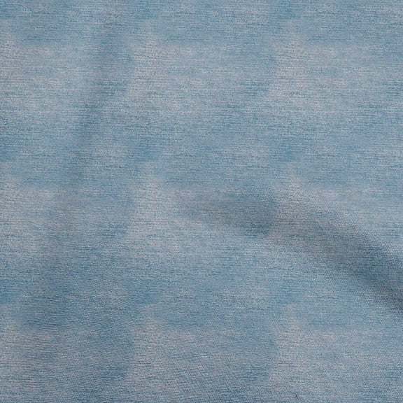 oneOone Polyester Spandex Medium Blue Fabric Abstract Texture Fabric For Sewing Printed Craft Fabric By The Yard 56 Inch Wide