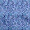 thumbnail image 1 of oneOone Polyester Spandex Medium Blue Fabric Floral Sewing Material Print Fabric By The Yard 56 Inch Wide, 1 of 1