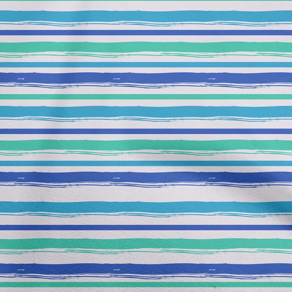 oneOone Polyester Spandex Medium Blue Fabric Stripes Diy Clothing Quilting Fabric Print Fabric By Yard 56 Inch Wide