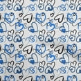 thumbnail image 1 of oneOone Polyester Spandex Medium Blue Fabric Valentine Heart Quilting Supplies Print Sewing Fabric By The Yard 56 Inch Wide, 1 of 4
