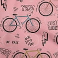 thumbnail image 1 of oneOone Polyester Spandex Medium Pink Fabric Bicycle Sewing Material Print Fabric By The Yard 56 Inch Wide, 1 of 6