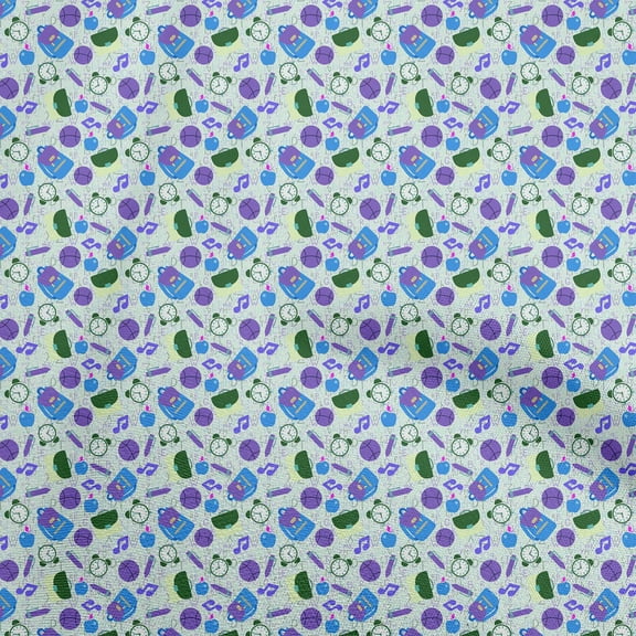 oneOone Polyester Spandex Medium Purple Fabric Kids Dress Material Fabric Print Fabric By The Yard 56 Inch Wide