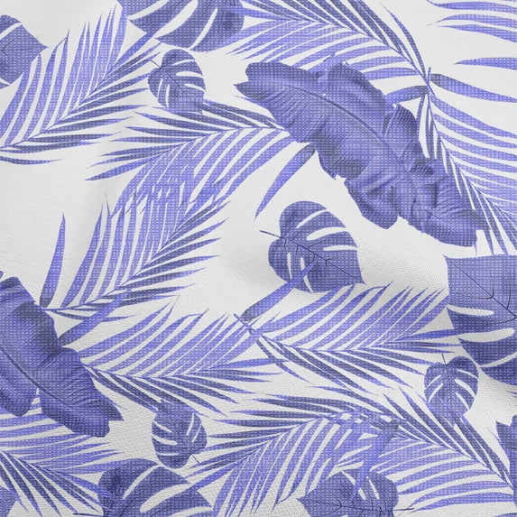oneOone Polyester Spandex Medium Purple Fabric Tropical Leaf Sewing Material Print Fabric By The Yard 56 Inch Wide