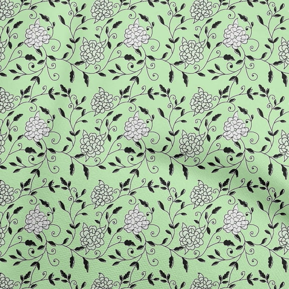 oneOone Polyester Spandex Mint Green Fabric Block Sewing Fabric By The Yard Printed Diy Clothing Sewing Supplies 56 Inch Wide-9Q