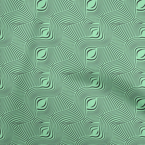 oneOone Polyester Spandex Mint Green Fabric Moire Quilting Supplies Print Sewing Fabric By The Yard 56 Inch Wide