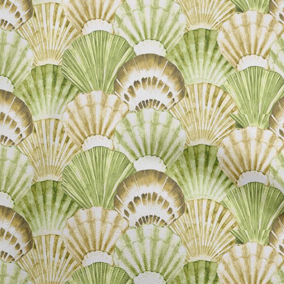 oneOone Polyester Spandex Mint Green Fabric Sea Shells Ocean Craft Projects Decor Fabric Printed By The Yard 56 Inch Wide