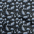 thumbnail image 1 of oneOone Polyester Spandex Navy Blue Fabric Floral Craft Projects Decor Fabric Printed By The Yard 56 Inch Wide, 1 of 5
