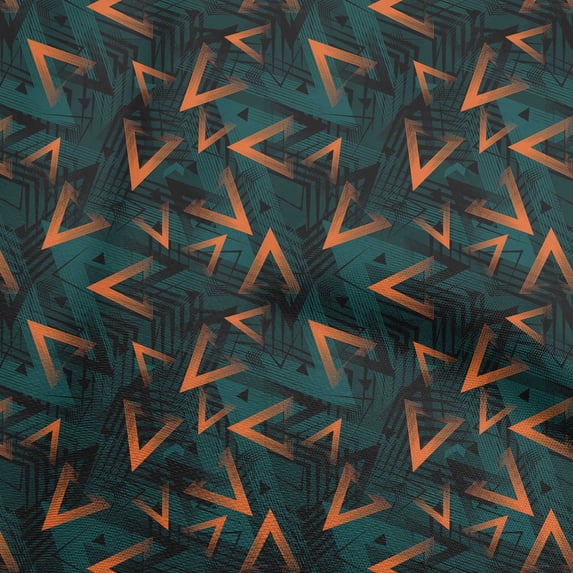 oneOone Polyester Spandex Navy Gray Fabric Geometric Fabric For Sewing Printed Craft Fabric By The Yard 56 Inch Wide