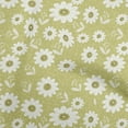 thumbnail image 1 of oneOone Polyester Spandex Olive Green Fabric Florals Dress Material Fabric Print Fabric By The Yard 56 Inch Wide, 1 of 5