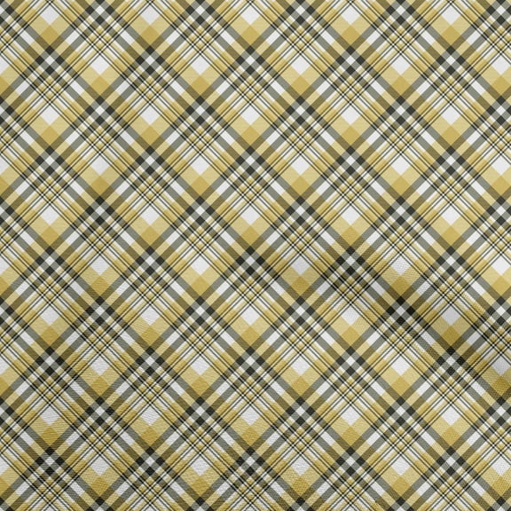 oneOone Polyester Spandex Olive Green Fabric Plaid Fabric For Sewing Printed Craft Fabric By The Yard 56 Inch Wide