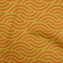 oneOone Polyester Spandex Orange Fabric Abstract Quilting Supplies Print Sewing Fabric By The Yard 56 Inch Wide