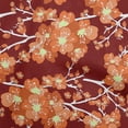 thumbnail image 1 of oneOone Polyester Spandex Orange Fabric Asian Chinese Floral Craft Projects Decor Fabric Printed By The Yard 56 Inch Wide, 1 of 4