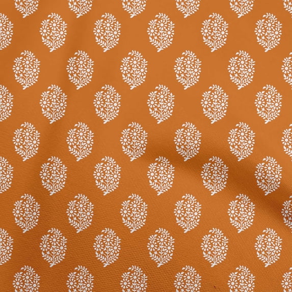 oneOone Polyester Spandex Orange Fabric Block Sewing Fabric By The Yard Printed Diy Clothing Sewing Supplies 56 Inch Wide-FP