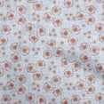 thumbnail image 1 of oneOone Polyester Spandex Orange Fabric Florals Craft Projects Decor Fabric Printed By The Yard 56 Inch Wide, 1 of 1