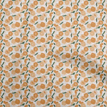 oneOone Polyester Spandex Orange Fabric Fruits Fabric For Sewing Printed Craft Fabric By The Yard 56 Inch Wide