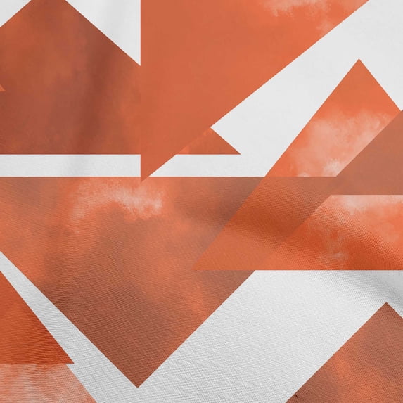oneOone Polyester Spandex Orange Fabric Geometrical Sewing Craft Projects Fabric Prints By Yard 56 Inch Wide