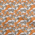 thumbnail image 1 of oneOone Polyester Spandex Orange Fabric Skull Sewing Material Print Fabric By The Yard 56 Inch Wide, 1 of 4