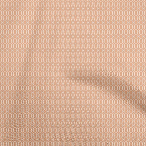 oneOone Polyester Spandex Peach Fabric Ikat Texture Sewing Craft Projects Fabric Prints By Yard 56 Inch Wide
