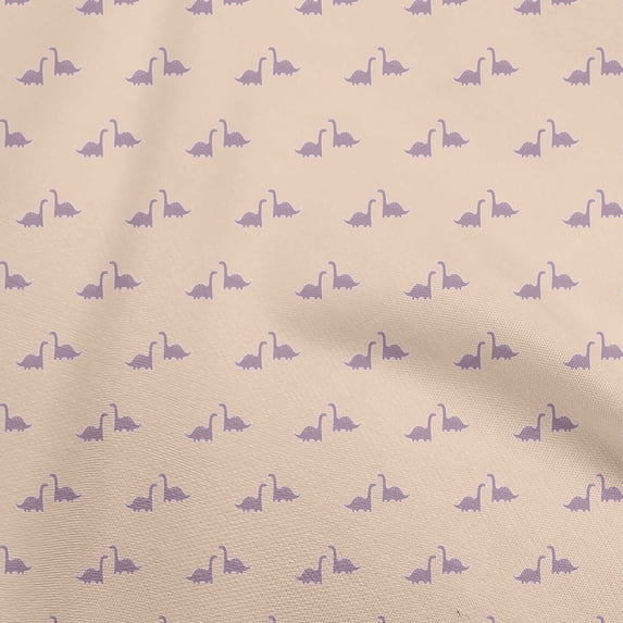 oneOone Polyester Spandex Peach Fabric Kids Dino Fabric For Sewing Printed Craft Fabric By The Yard 56 Inch Wide