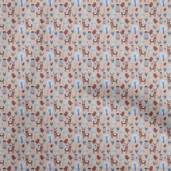 oneOone Polyester Spandex Peach Fabric Kids Sewing Craft Projects Fabric Prints By Yard 56 Inch Wide
