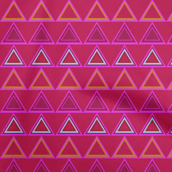 oneOone Polyester Spandex Pink Fabric Geometric Sewing Material Print Fabric By The Yard 56 Inch Wide