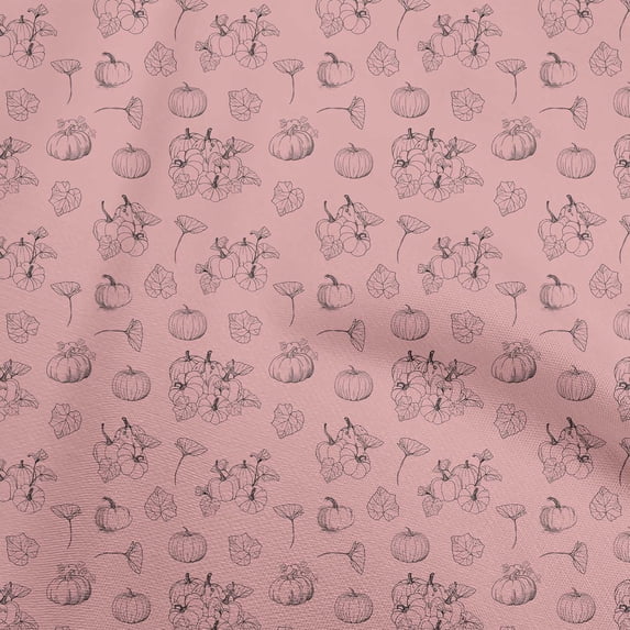 oneOone Polyester Spandex Pink Fabric Harvest Sewing Material Print Fabric By The Yard 56 Inch Wide