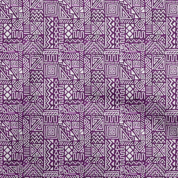 oneOone Polyester Spandex Purple Fabric African Sewing Fabric By The Yard Printed Diy Clothing Sewing Supplies 56 Inch Wide