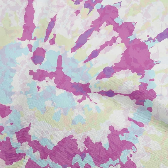 oneOone Polyester Spandex Purple Fabric Asian Tie & Dye Fabric For Sewing Printed Craft Fabric By The Yard 56 Inch Wide