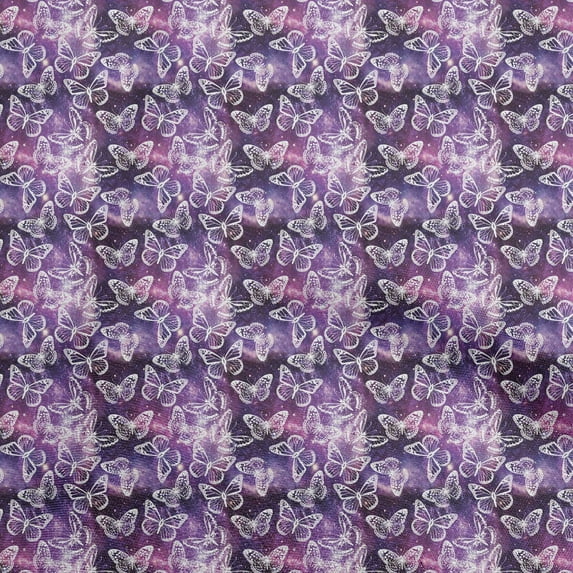oneOone Polyester Spandex Purple Fabric Butterflies Sewing Fabric By The Yard Printed Diy Clothing Sewing Supplies 56 Inch Wide