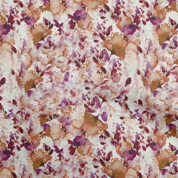 oneOone Polyester Spandex Purple Fabric Floral Texture Sewing Material Print Fabric By The Yard 56 Inch Wide