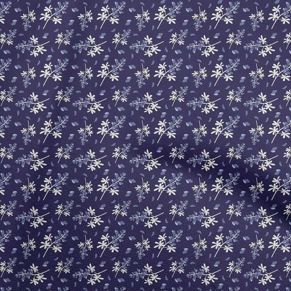 oneOone Polyester Spandex Purple Fabric Kids Floral Diy Clothing Quilting Fabric Print Fabric By Yard 56 Inch Wide