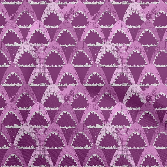 oneOone Polyester Spandex Purple Fabric Ocean Shark Craft Projects Decor Fabric Printed By The Yard 56 Inch Wide