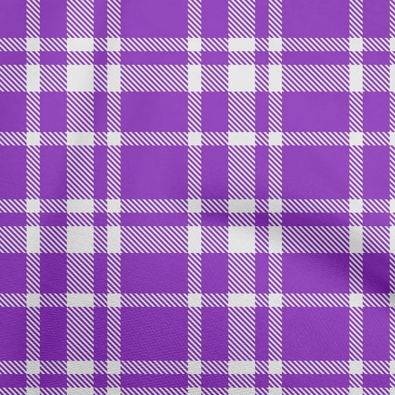 oneOone Polyester Spandex Purple Fabric Tartan Sewing Material Print Fabric By The Yard 56 Inch Wide-5692