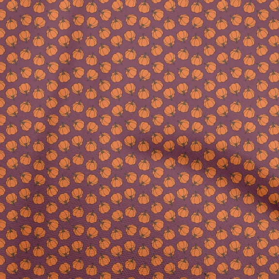 oneOone Polyester Spandex Purple2 Fabric Pumpkin Craft Projects Decor Fabric Printed By The Yard 56 Inch Wide