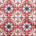 thumbnail image 1 of oneOone Polyester Spandex Red Fabric Asian Block Floral Sewing Material Print Fabric By The Yard 56 Inch Wide, 1 of 4