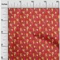 thumbnail image 1 of oneOone Polyester Spandex Red Fabric Merry Christmas Craft Projects Decor Fabric Printed By The Yard 56 Inch Wide-PFM, 1 of 4