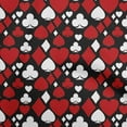 thumbnail image 1 of oneOone Polyester Spandex Red Fabric Poker Card Craft Projects Decor Fabric Printed By The Yard 56 Inch Wide, 1 of 4