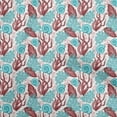 thumbnail image 1 of oneOone Polyester Spandex Red Fabric Sea Shells Ocean Quilting Supplies Print Sewing Fabric By The Yard 56 Inch Wide, 1 of 6